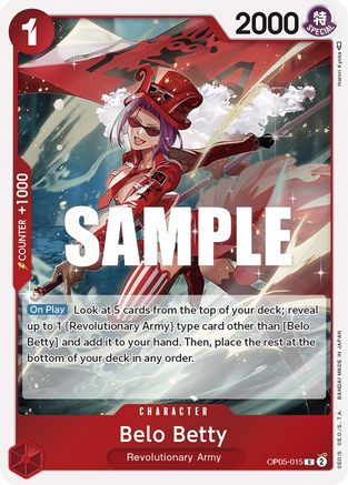 Belo Betty (015) (OP05-015) [Awakening of the New Era] Foil One Piece Single Bandai