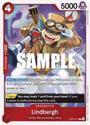 Lindbergh (OP05-017) [Awakening of the New Era] Foil One Piece Single Bandai