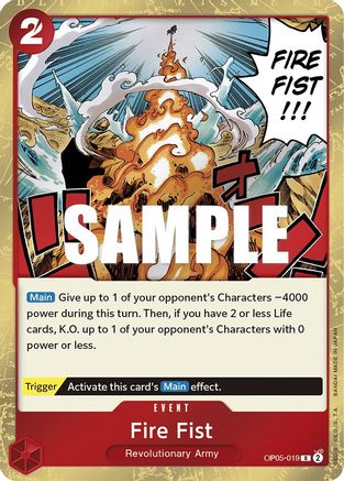 Fire Fist (OP05-019) [Awakening of the New Era] Foil One Piece Single Bandai