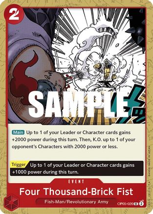 Four Thousand-Brick Fist (OP05-020) [Awakening of the New Era] One Piece Single Bandai