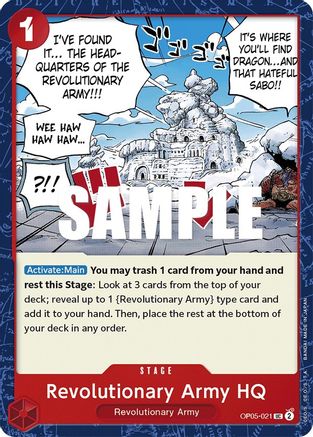 Revolutionary Army HQ (OP05-021) [Awakening of the New Era] One Piece Single Bandai