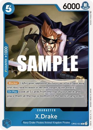 X.Drake (OP05-055) [Awakening of the New Era] Foil One Piece Single Bandai