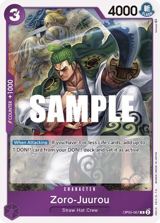 Zoro-Juurou (OP05-067) [Awakening of the New Era] Foil One Piece Single Bandai