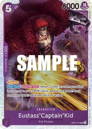 Eustass"Captain"Kid (OP05-074) [Awakening of the New Era] Foil One Piece Single Bandai