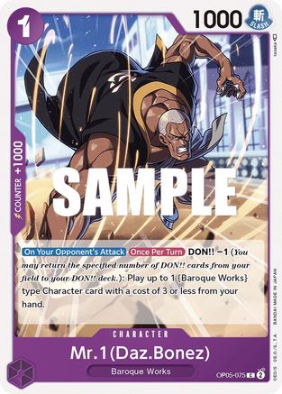 Mr.1 (Daz.Bonez) (OP05-075) [Awakening of the New Era] One Piece Single Bandai