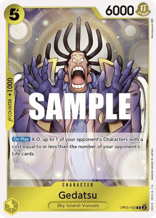 Gedatsu (OP05-102) [Awakening of the New Era] Foil One Piece Single Bandai