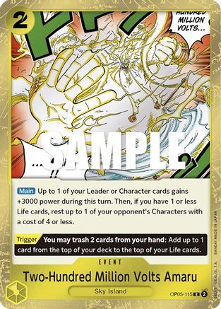 Two-Hundred Million Volts Amaru (OP05-115) [Awakening of the New Era] Foil One Piece Single Bandai
