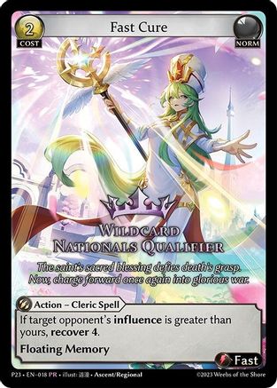 Fast Cure (018) [Promotional Cards] Grand Archive Single Weebs of the Shore
