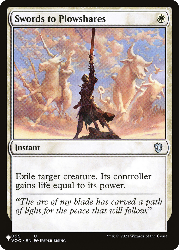 Swords to Plowshares (LIST-VOC-99) [Mystery Booster] The List MTG Single Wizards of the Coast