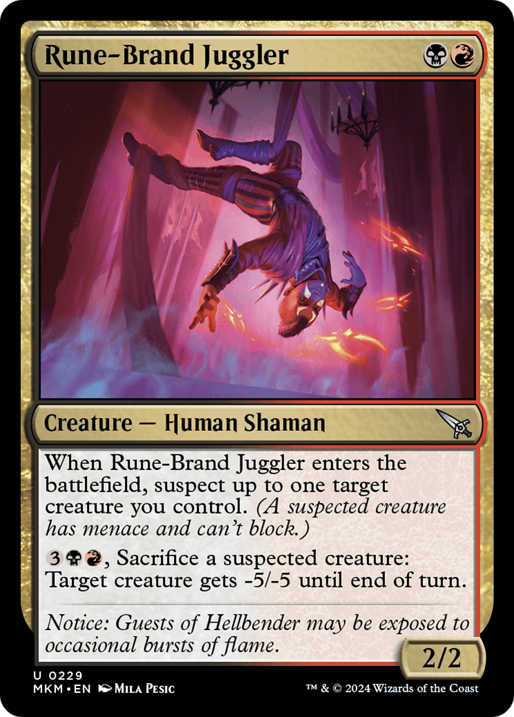 Rune-Brand Juggler (MKM-229) [Murders at Karlov Manor] MTG Single Murders at Karlov Manor