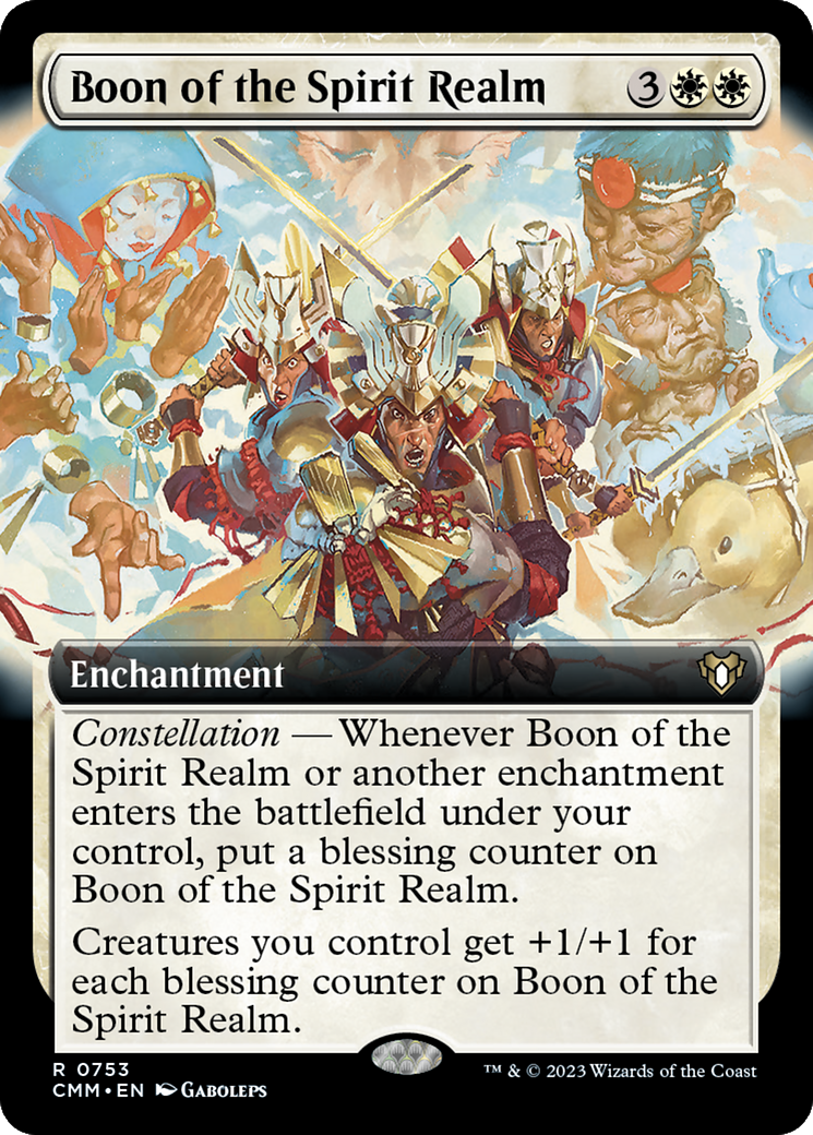 Boon of the Spirit Realm (CMM-753) [Commander Masters] (Extended Art) Foil MTG Single Wizards of the Coast