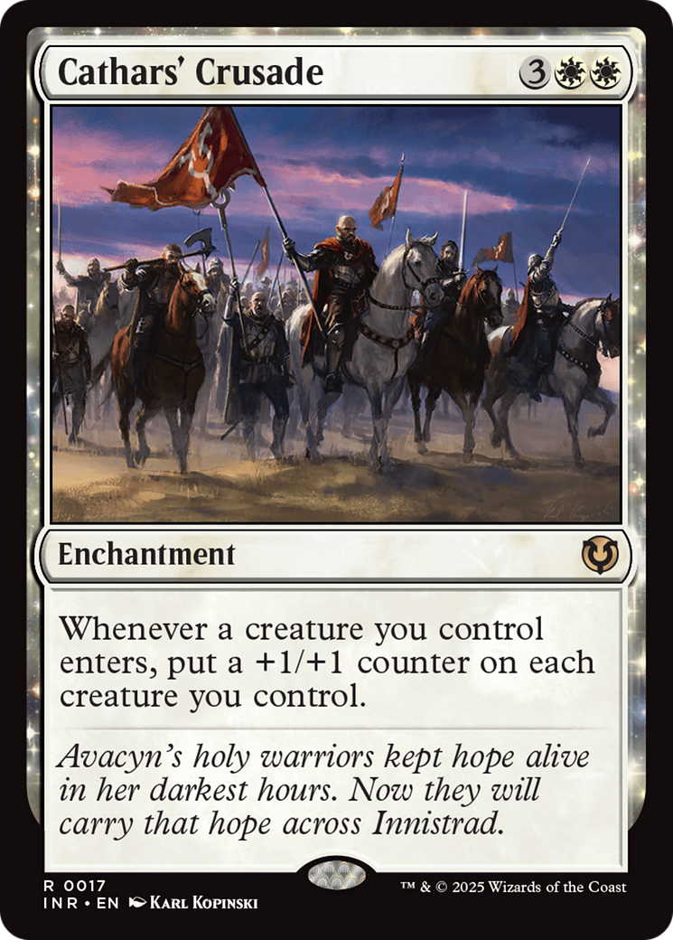 Cathars' Crusade (INR-017) [Innistrad Remastered] Foil MTG Single Wizards of the Coast