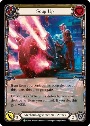 Soup Up (Yellow) [LGS196] (Promo)  Rainbow Foil Flesh And Blood Single Flesh And Blood   