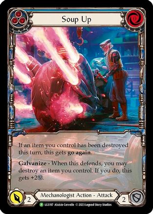 Soup Up (Blue) [LGS197] (Promo)  Rainbow Foil Flesh And Blood Single Flesh And Blood   