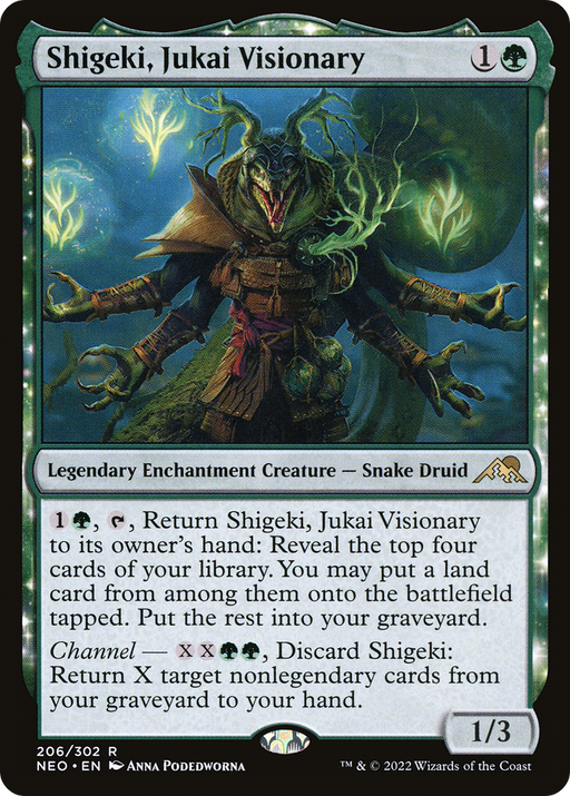 Shigeki, Jukai Visionary (NEO-206) [Kamigawa: Neon Dynasty] MTG Single Wizards of the Coast