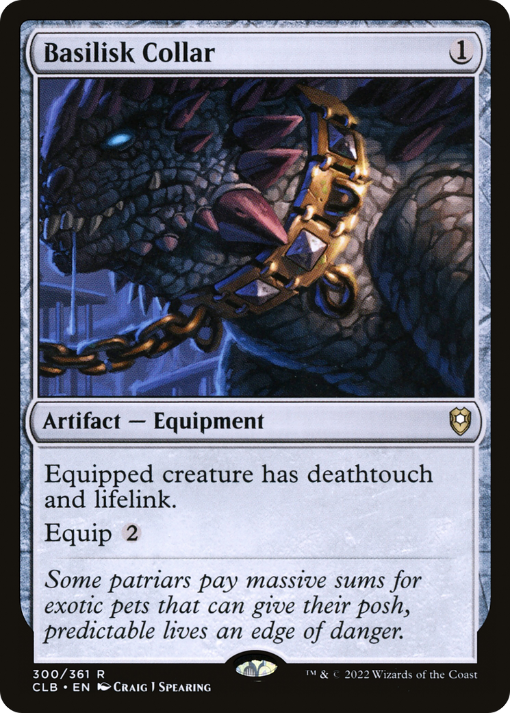 Basilisk Collar (CLB-300) [Commander Legends: Battle for Baldur's Gate] MTG Single Wizards of the Coast