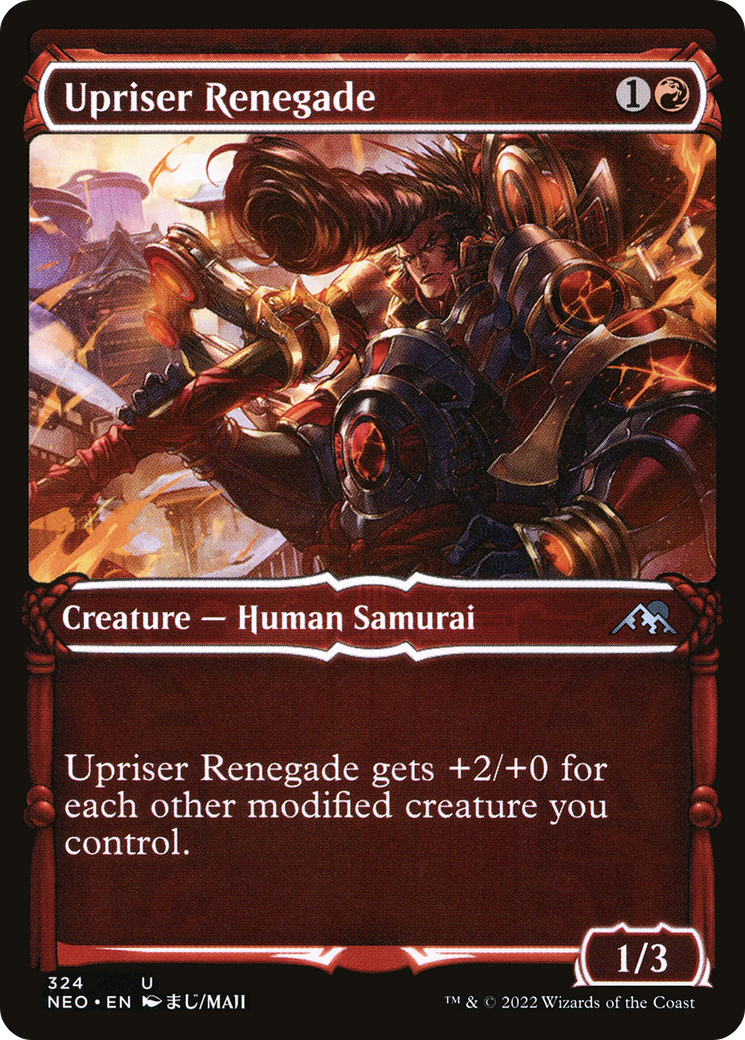 Upriser Renegade (NEO-324) [Kamigawa: Neon Dynasty] (Showcase) MTG Single Wizards of the Coast