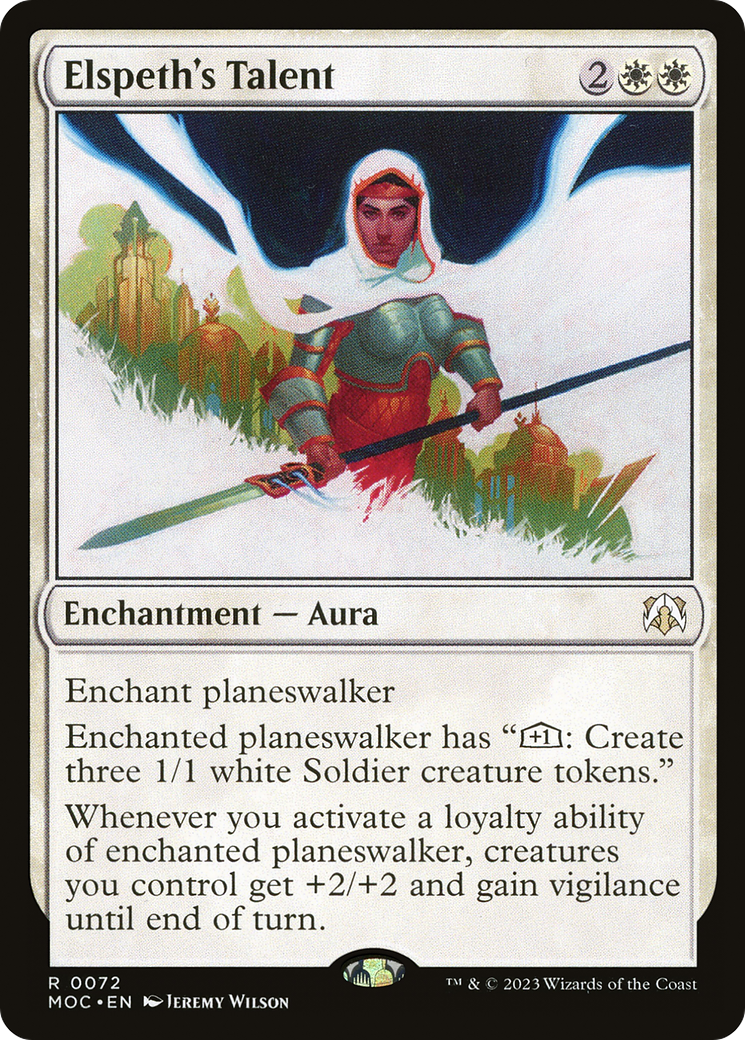 Elspeth's Talent (MOC-072) [March of the Machine Commander] Foil MTG Single Wizards of the Coast