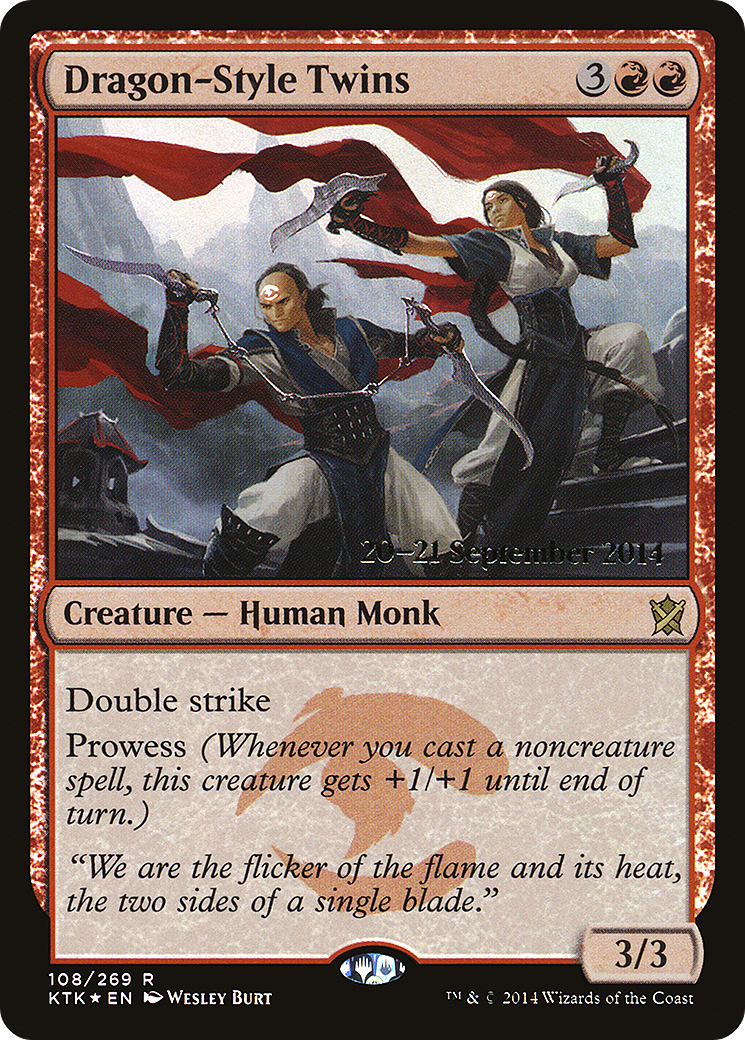 Dragon-Style Twins (PRE-108) [Khans of Tarkir Promos] Foil MTG Single Wizards of the Coast