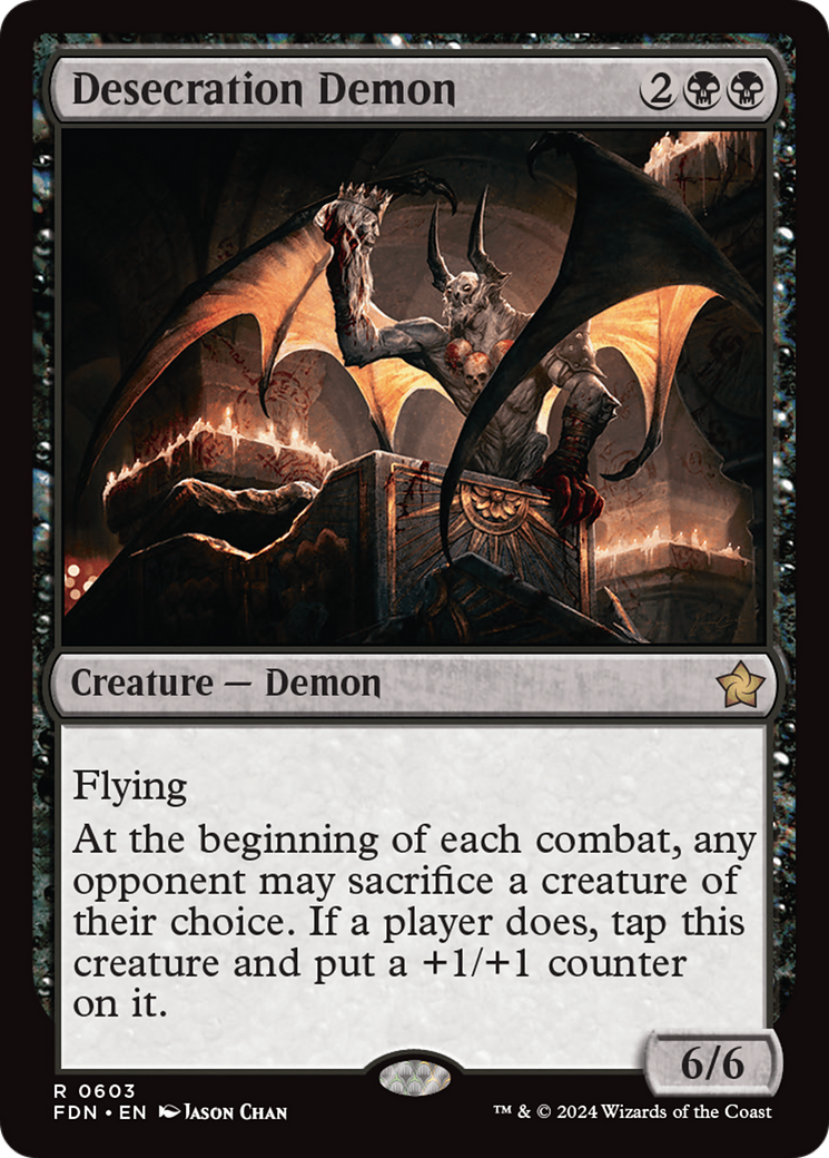 Desecration Demon (FDN-603) [Foundations] MTG Single Wizards of the Coast