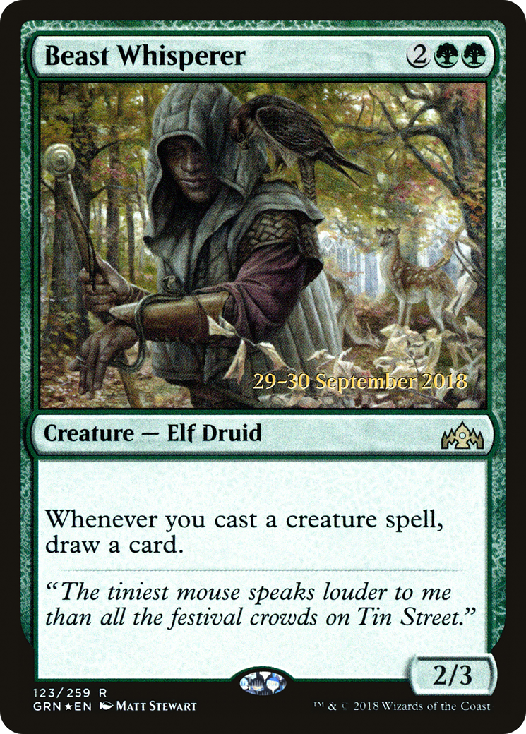 Beast Whisperer (PRE-123) [Guilds of Ravnica Promos] Foil MTG Single Wizards of the Coast