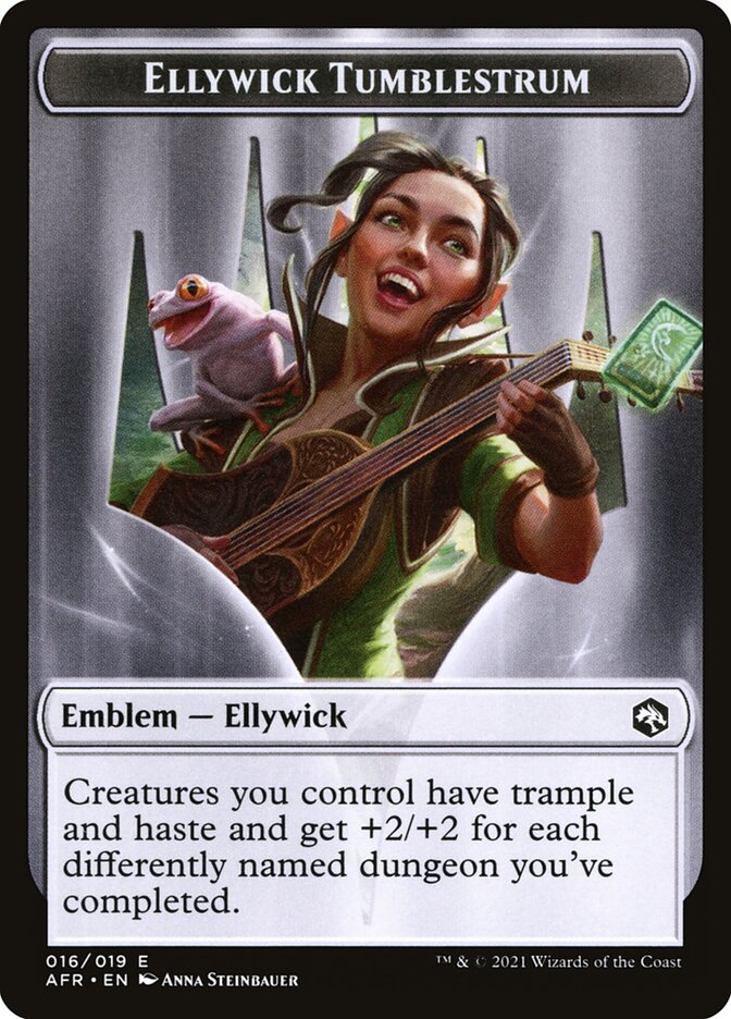 Ellywick Tumblestrum Emblem [Dungeons & Dragons: Adventures in the Forgotten Realms Tokens] MTG Single Magic: The Gathering   