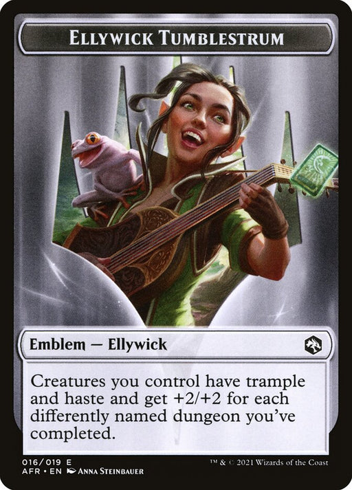 Ellywick Tumblestrum Emblem [Dungeons & Dragons: Adventures in the Forgotten Realms Tokens] MTG Single Magic: The Gathering   
