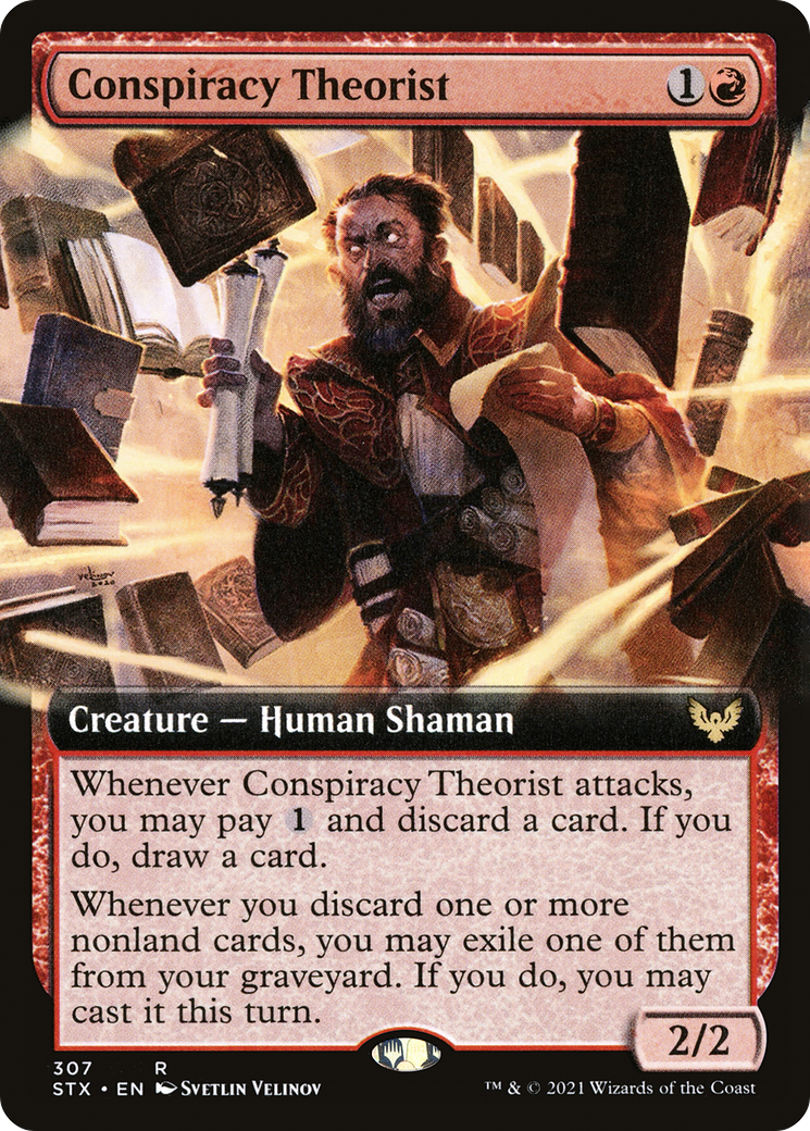 Conspiracy Theorist (STX-307) [Strixhaven: School of Mages] (Extended Art) Foil MTG Single Wizards of the Coast