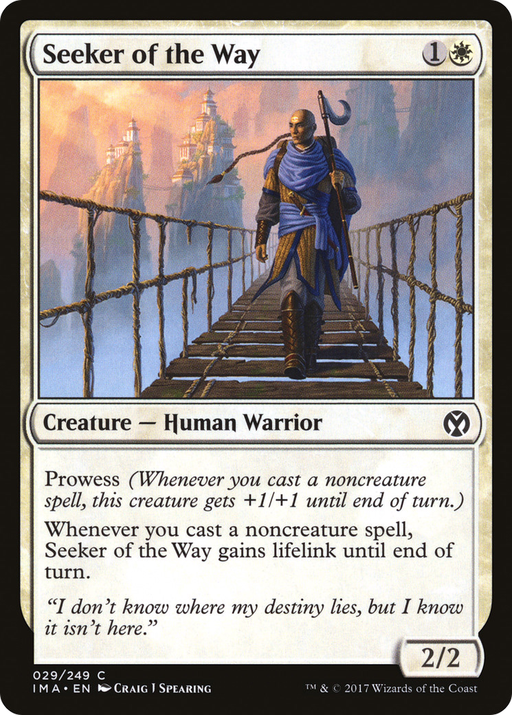 Seeker of the Way (IMA-029) [Iconic Masters] Foil MTG Single Wizards of the Coast