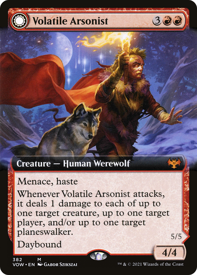 Volatile Arsonist (VOW-382) [Innistrad: Crimson Vow] (Extended Art) MTG Single Wizards of the Coast