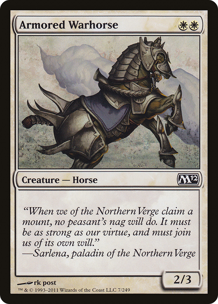 Armored Warhorse (M12-007) [Magic 2012] MTG Single Wizards of the Coast