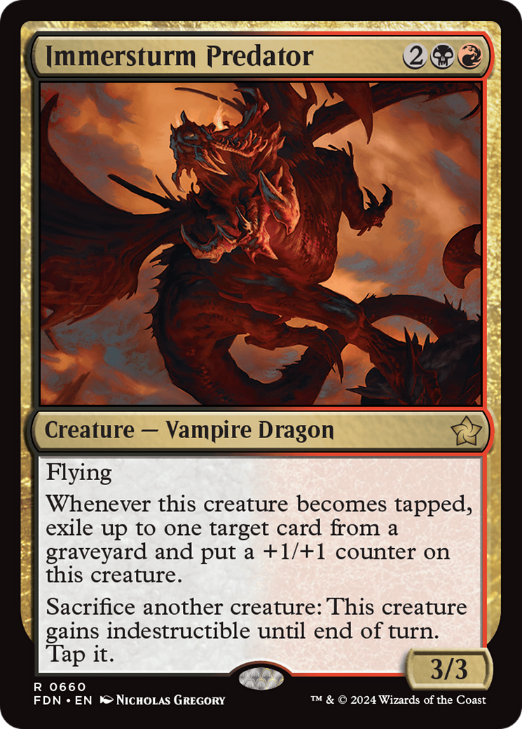 Immersturm Predator (FDN-660) [Foundations] MTG Single Wizards of the Coast