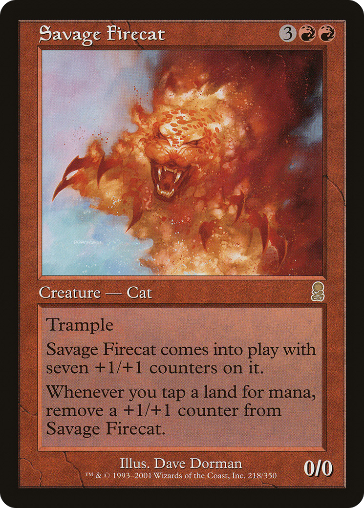Savage Firecat (ODY-218) [Odyssey] MTG Single Wizards of the Coast