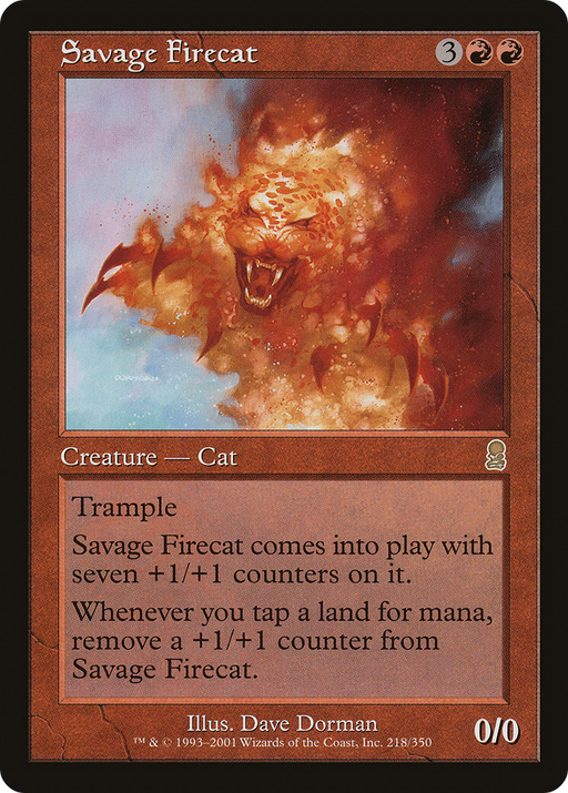 Savage Firecat (ODY-218) [Odyssey] MTG Single Wizards of the Coast