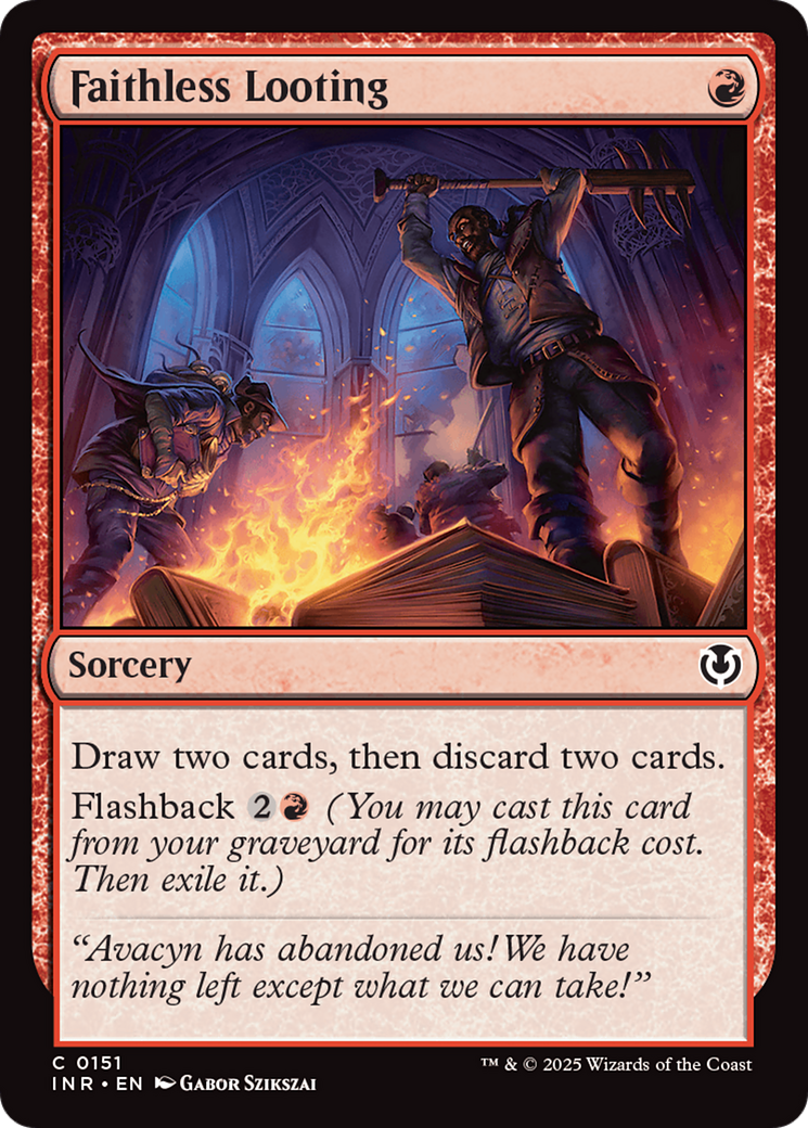 Faithless Looting (INR-151) [Innistrad Remastered] Foil MTG Single Wizards of the Coast