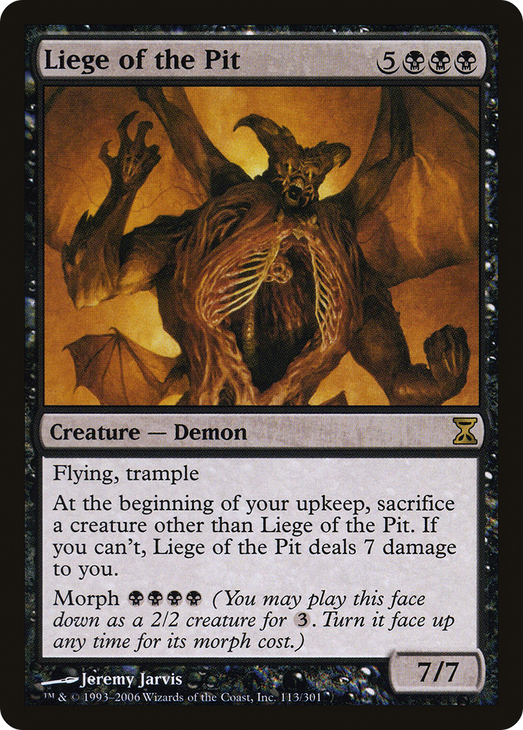 Liege of the Pit (TSP-113) [Time Spiral] Foil MTG Single Wizards of the Coast
