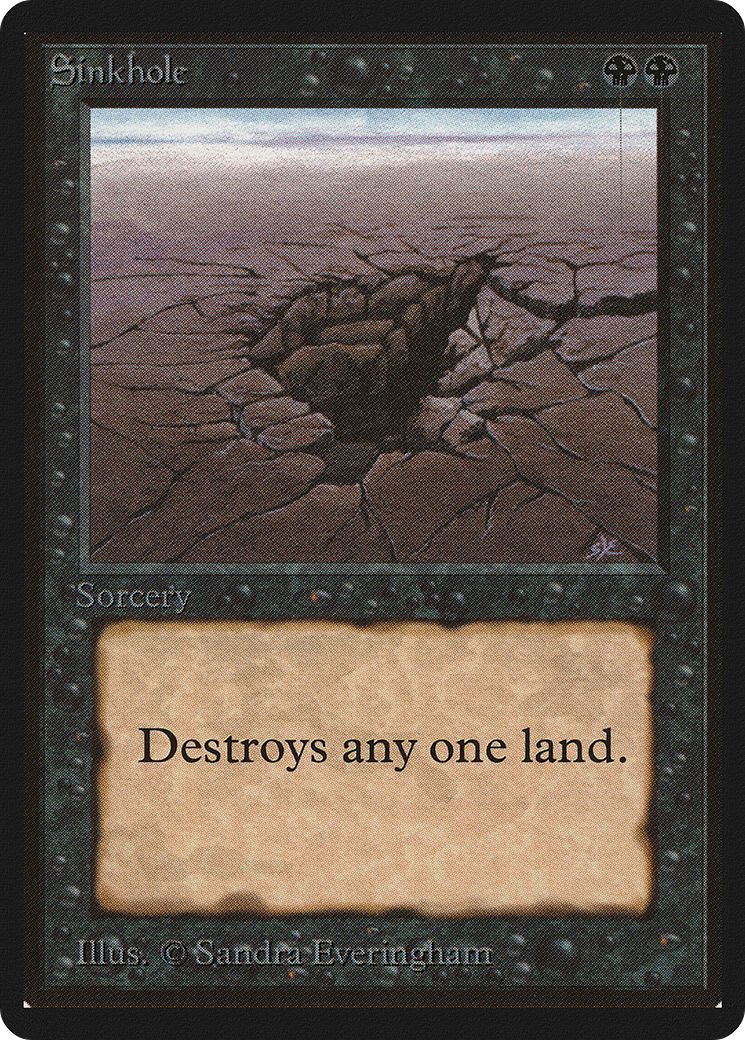 Sinkhole (LEB-130) [Oldschool] Limited Edition Beta MTG Single Wizards of the Coast