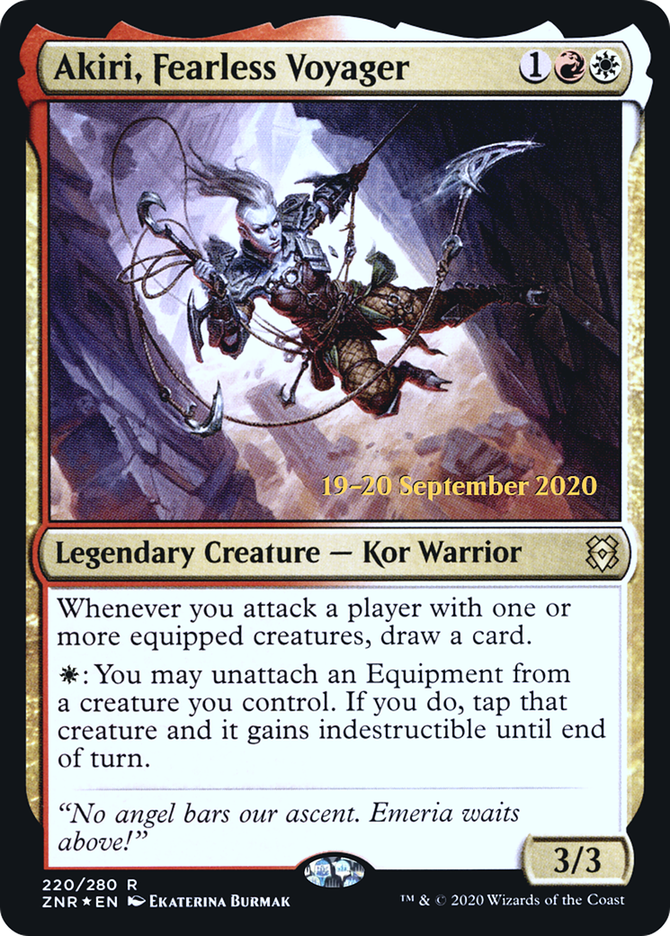 Akiri, Fearless Voyager (PRE-220) [Zendikar Rising Promos] Foil MTG Single Wizards of the Coast
