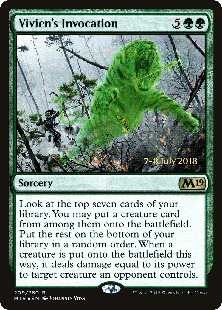 Vivien's Invocation (PRE-209) [Core Set 2019 Promos] Foil MTG Single Wizards of the Coast