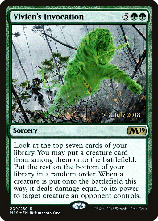 Vivien's Invocation (PRE-209) [Core Set 2019 Promos] Foil MTG Single Wizards of the Coast