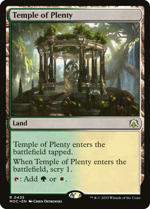 Temple of Plenty (MOC-435) [March of the Machine Commander] MTG Single Wizards of the Coast