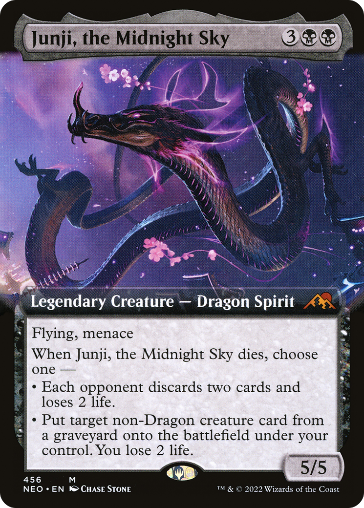 Junji, the Midnight Sky (NEO-456) [Kamigawa: Neon Dynasty] (Extended Art) MTG Single Wizards of the Coast