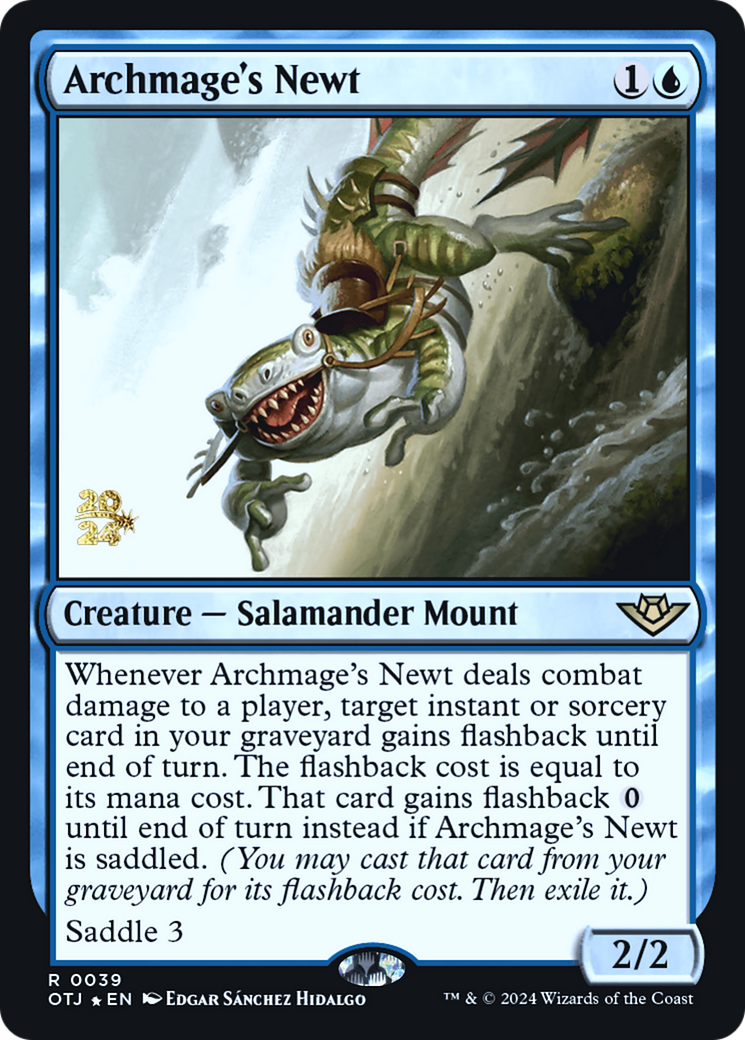Archmage's Newt (PRE-039) [Outlaws of Thunder Junction Promos] Foil MTG Single Wizards of the Coast