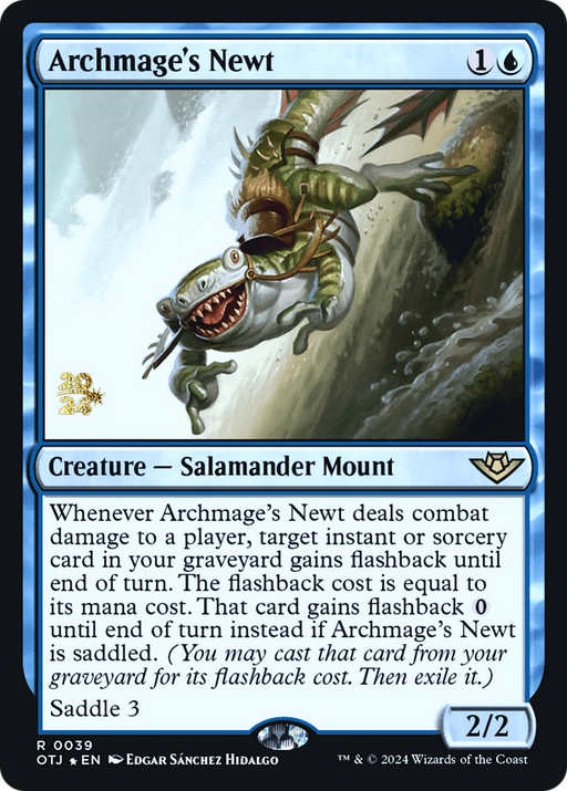 Archmage's Newt (PRE-039) [Outlaws of Thunder Junction Promos] Foil MTG Single Wizards of the Coast