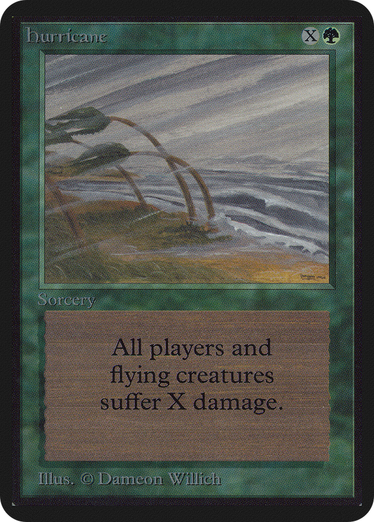 Hurricane (LEA-200) [Oldschool] Limited Edition Alpha MTG Single Wizards of the Coast