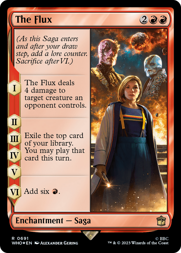 The Flux (Surge Foil) (WHO-691) [Doctor Who] Foil MTG Single Wizards of the Coast