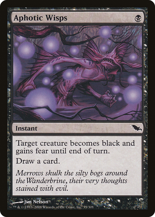 Aphotic Wisps (SHM-055) [Shadowmoor] Foil MTG Single Wizards of the Coast