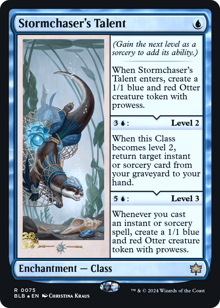 Stormchaser's Talent (PRE-075) [Bloomburrow Promos] Foil MTG Single Wizards of the Coast