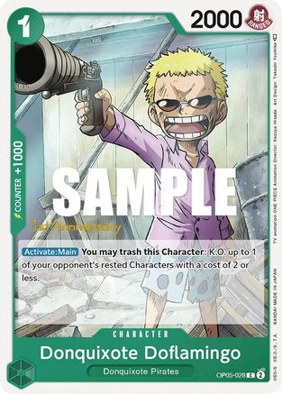 Donquixote Doflamingo (028) (OP05-028) [Awakening of the New Era: 1st Anniversary Tournament Cards] One Piece Single Bandai