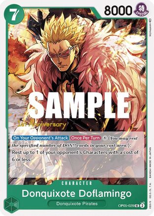 Donquixote Doflamingo (029) (OP05-029) [Awakening of the New Era: 1st Anniversary Tournament Cards] One Piece Single Bandai